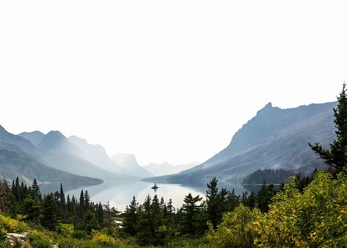 Mountains at lake Nature