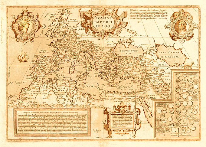 Roman empire vintage map