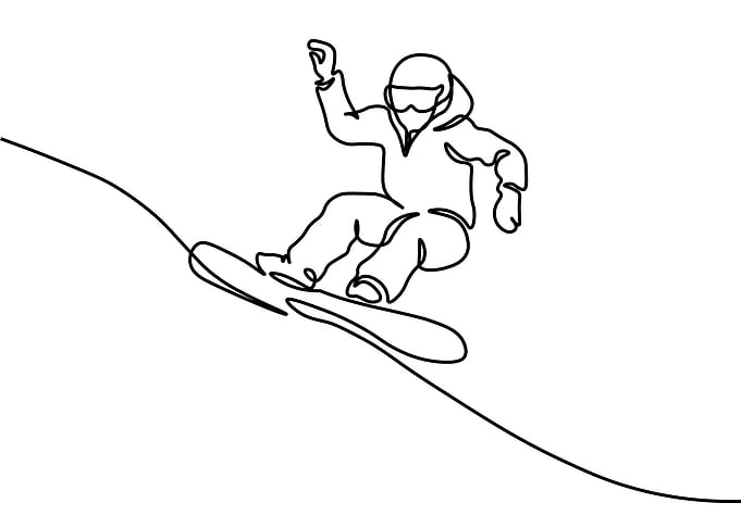 Aesthetic Snowboarder