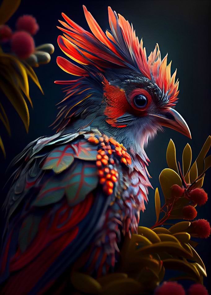 Vibrant Alien Bird