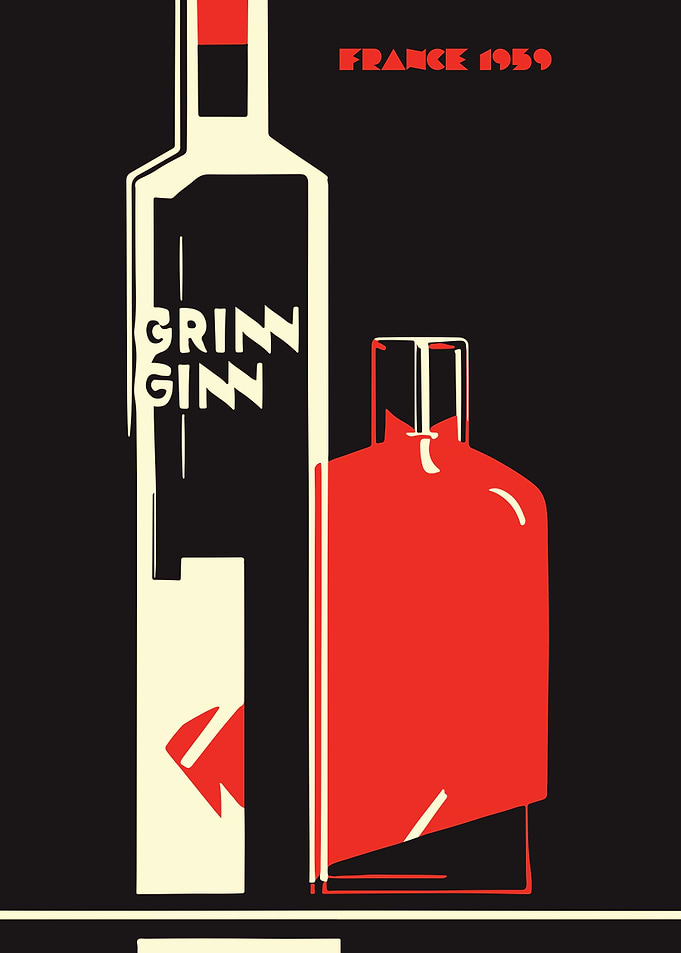 Grind Gin Advertising Art