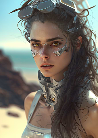 Cyberpunk Brunette