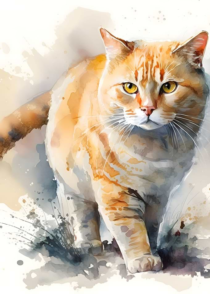 Watercolor Cat