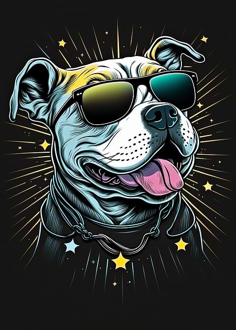 Cute Canine — metal poster wall art