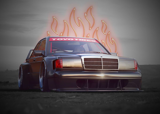 Anime Cars Mercedes