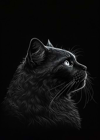 Mysterious Black Cat