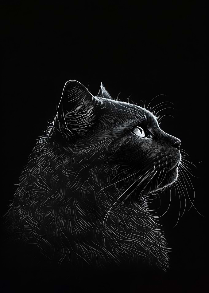 Mysterious Black Cat