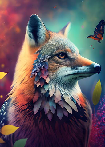 Fantasy Rainbow Fox