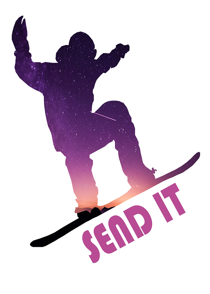 Send It Snowboarder Space