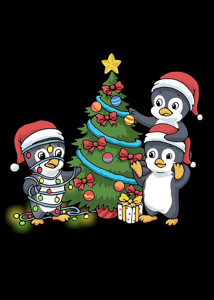 Christmas Tree Penguins