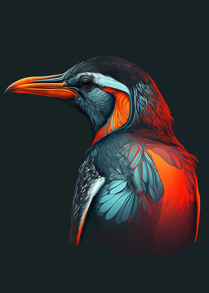 A Vibrant Penguin