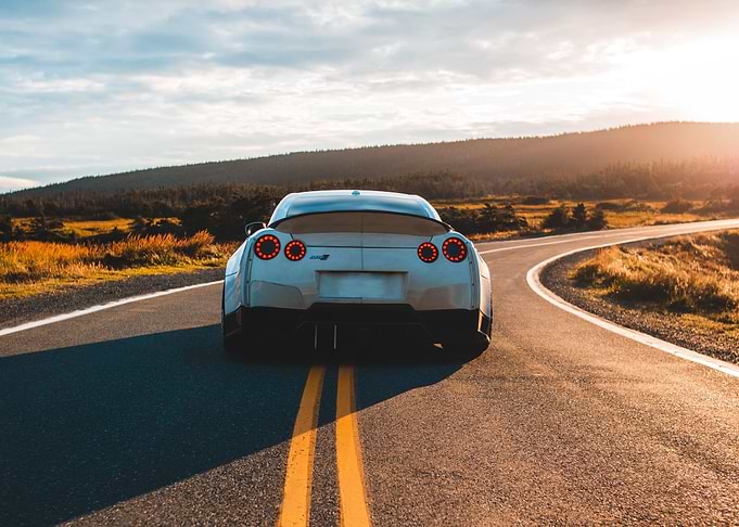 White Nissan GTR Alpha