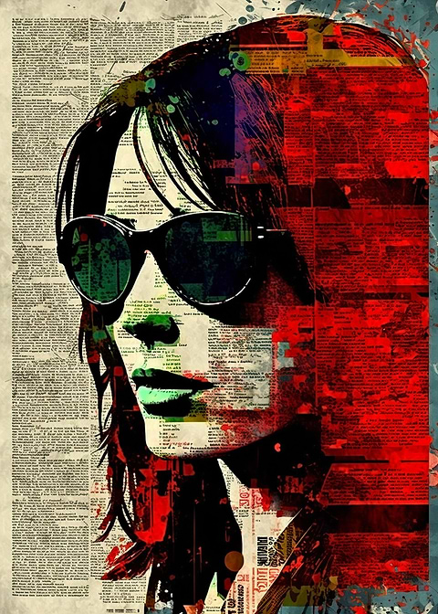 Typographic Portrait — metal poster wall art