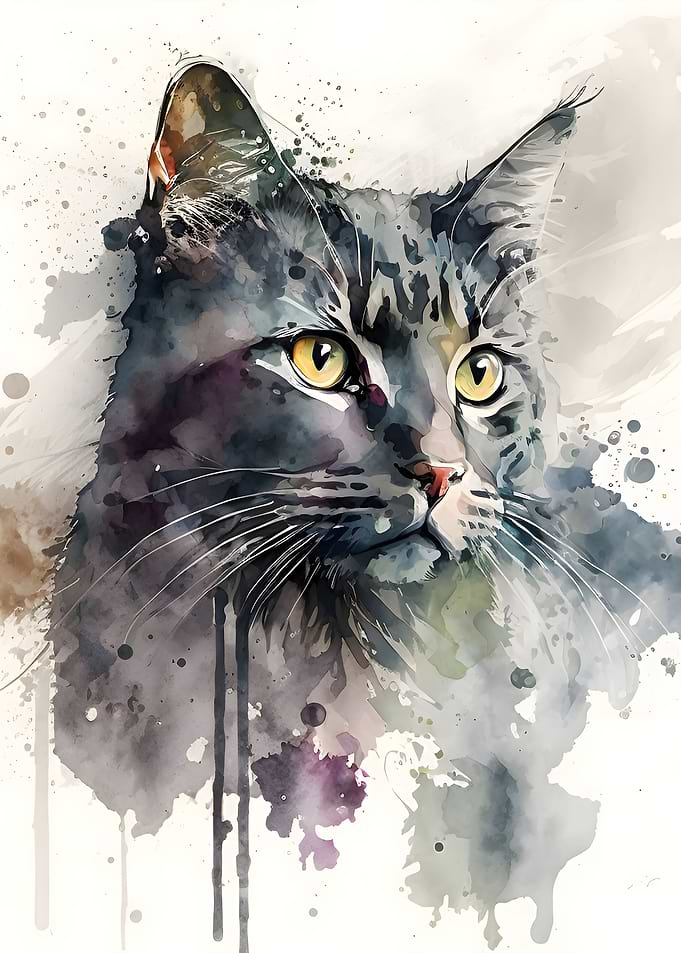 Watercolor Cat