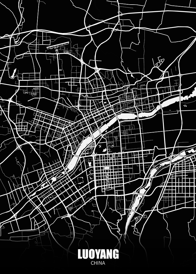 Luoyang China Dark Map