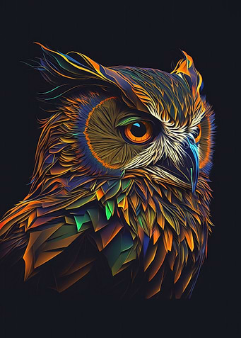 Vibrant Owl Natures Beauty