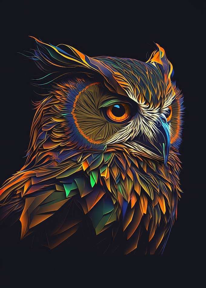 Vibrant Owl Natures Beauty