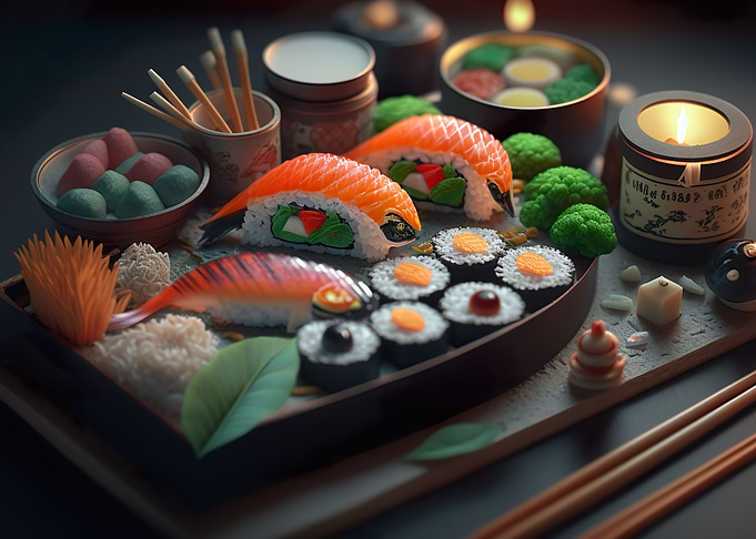 Asia sushi cuisine