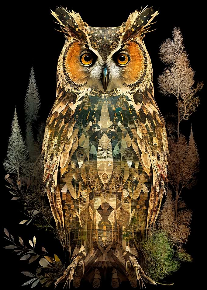 Woodland grove owl