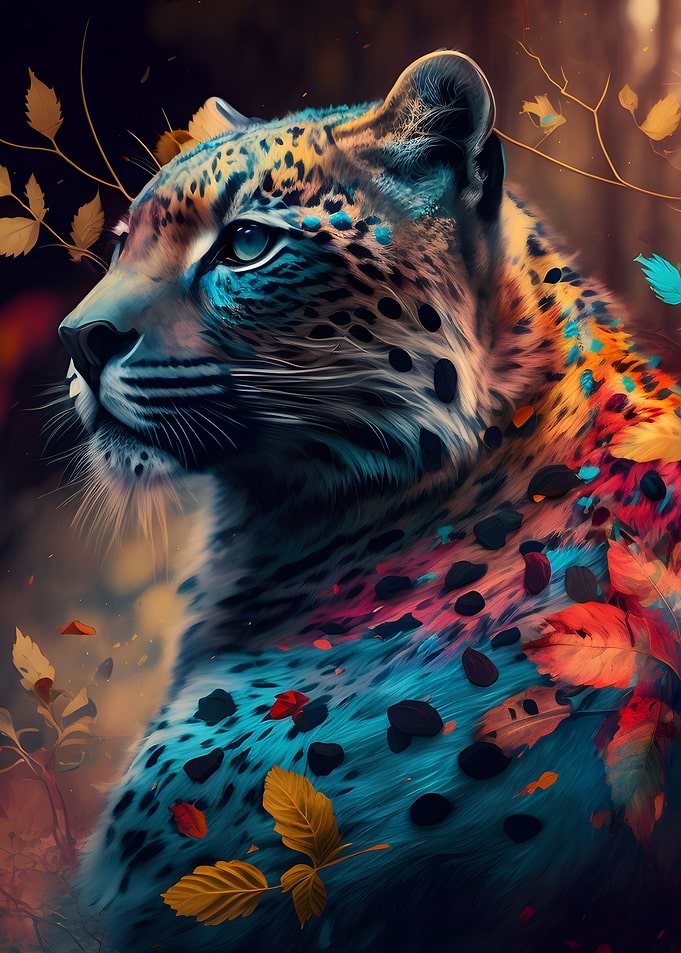 Rainbow leopard wildlife