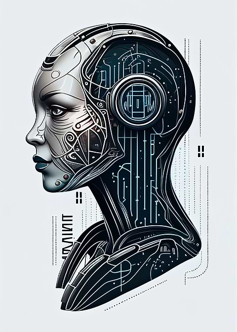 Futuristic AI Design — metal poster wall art