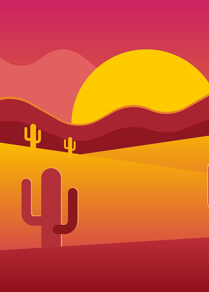 Desert and Sunset