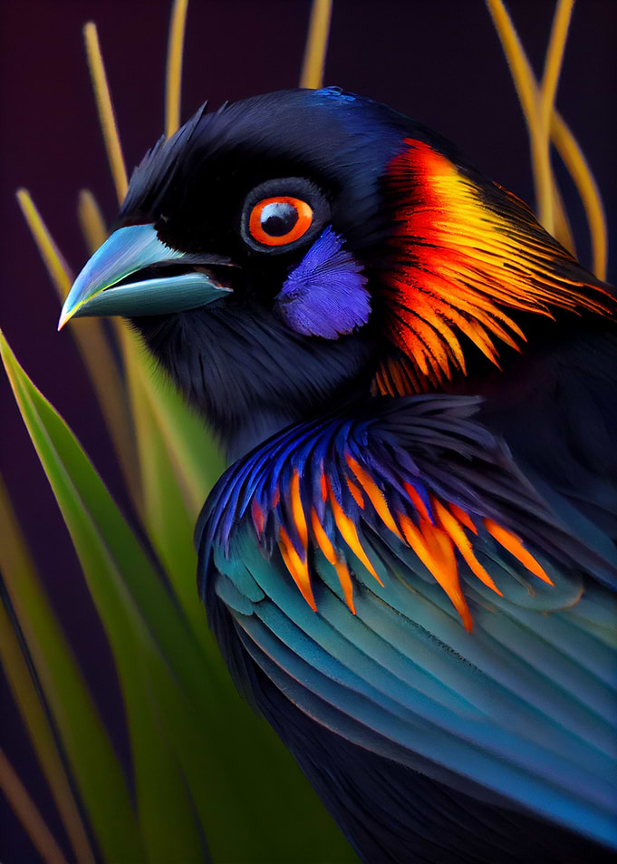 Long Tailed Widow bird