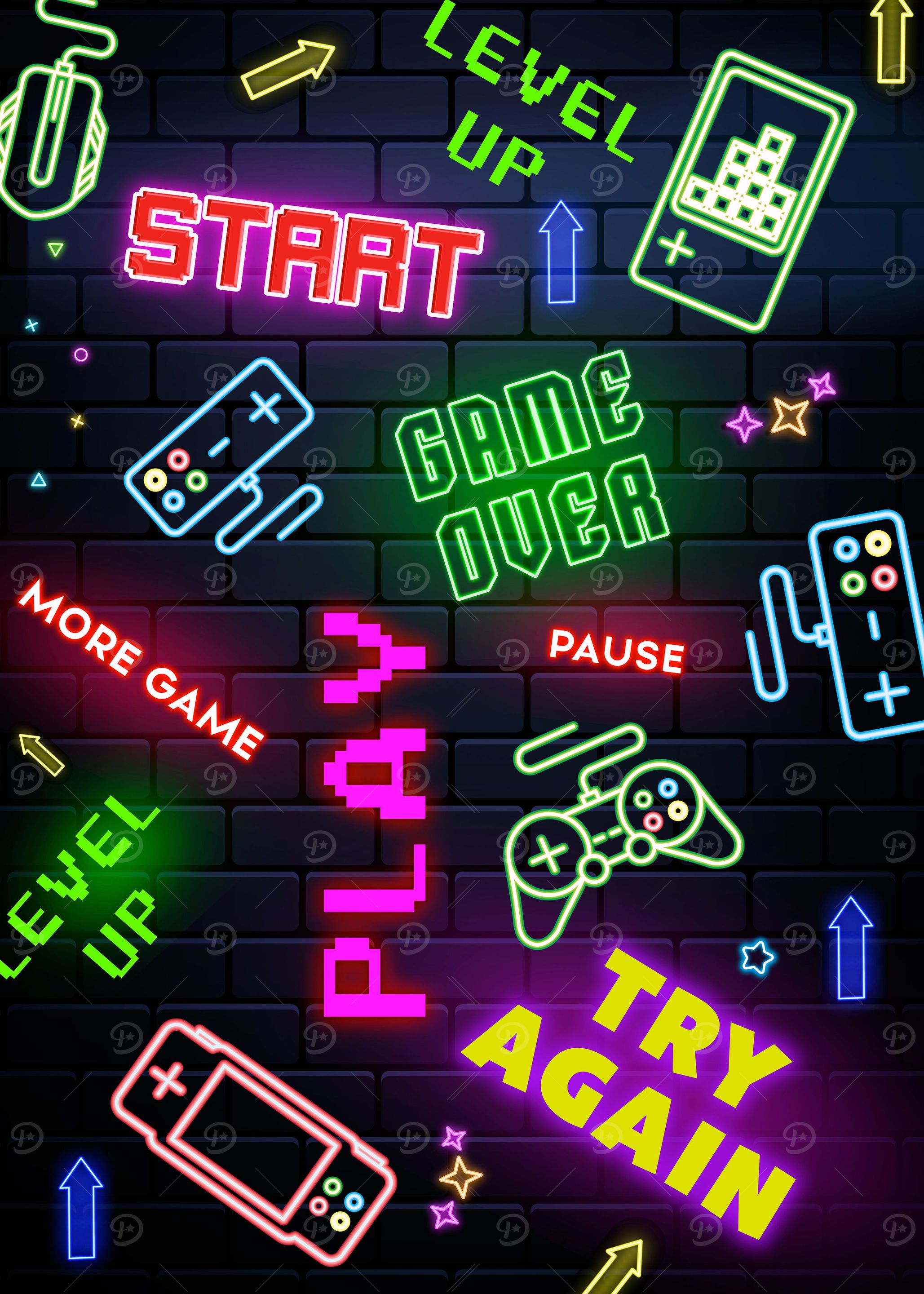 Gaming quotes neon sign
