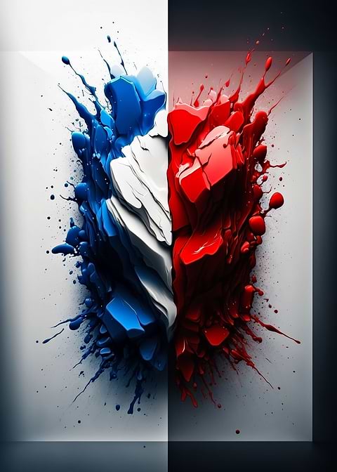Patriotic Splash — metal poster wall art