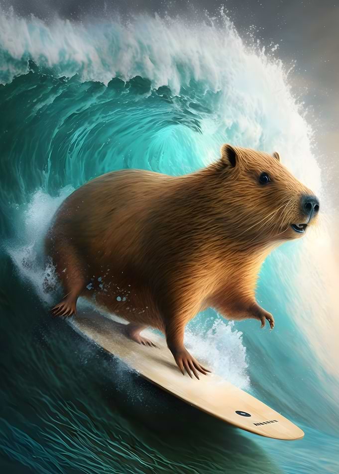Capybara Surfng