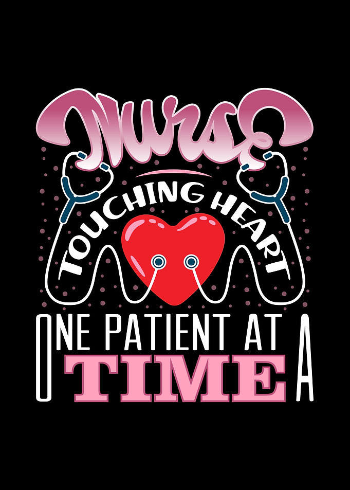 Nurse touching heart