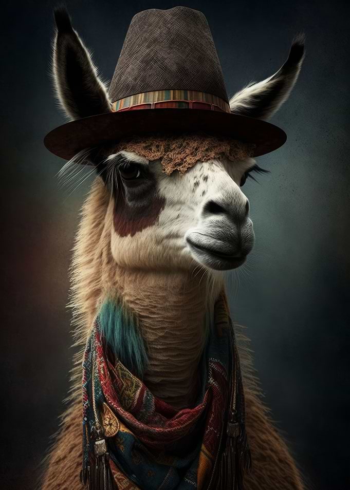 Llama in a Hat