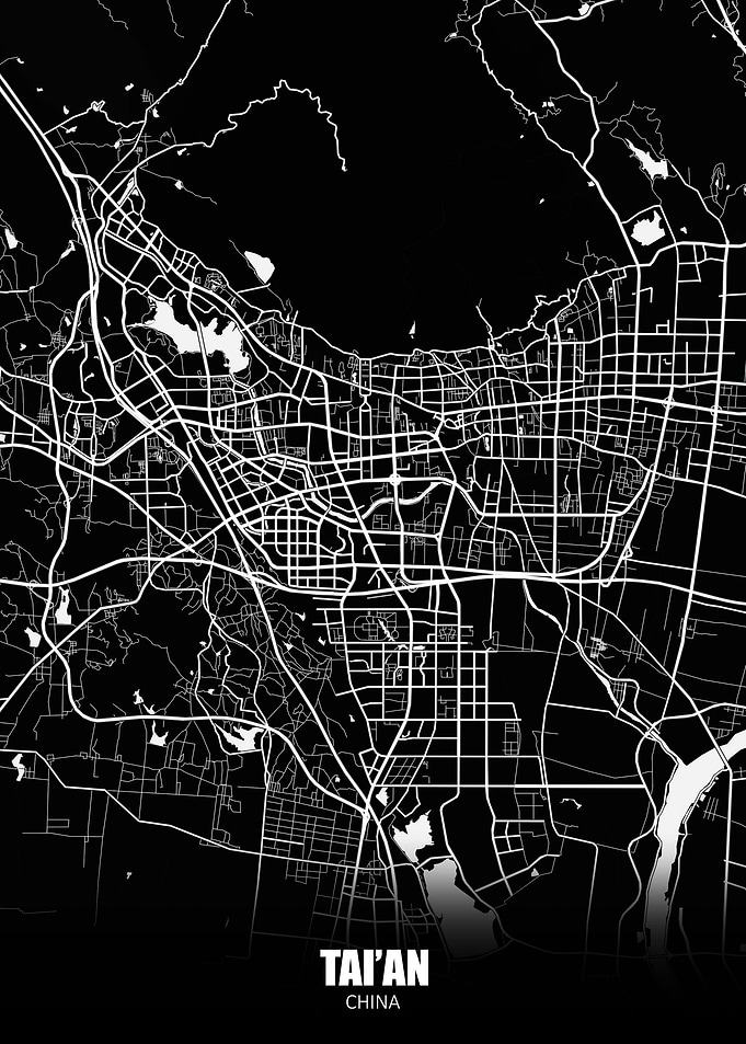 Taian China Dark Map