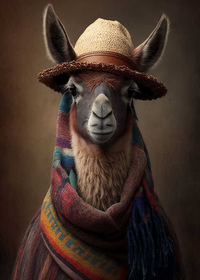 Llama in a Hat