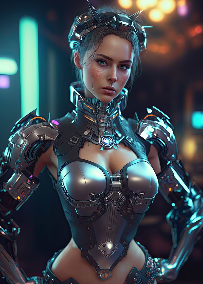 Cyberpunk Female Warrior