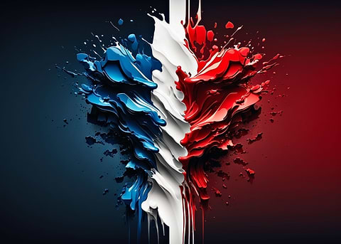 Patriotic Color Splash — metal poster wall art