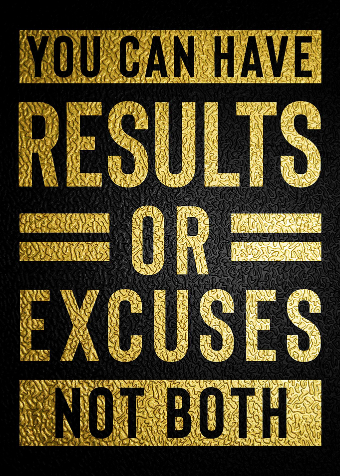 Gym Motivation Quote Gold