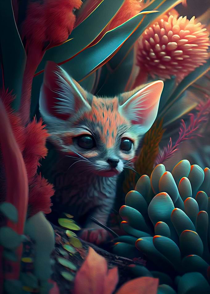 Small Hunting Wild Cat