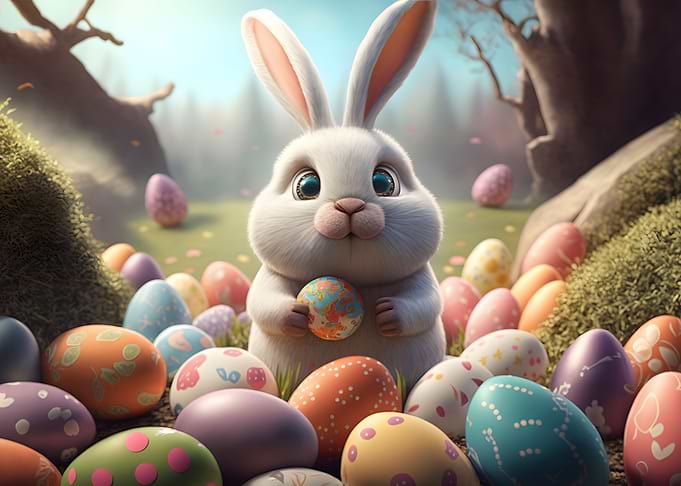 Cute easter bunny