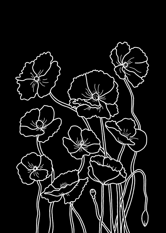 flower line art