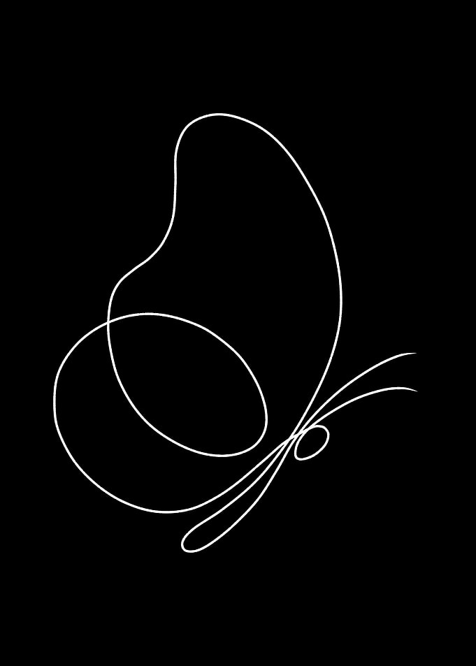 butterfly line art
