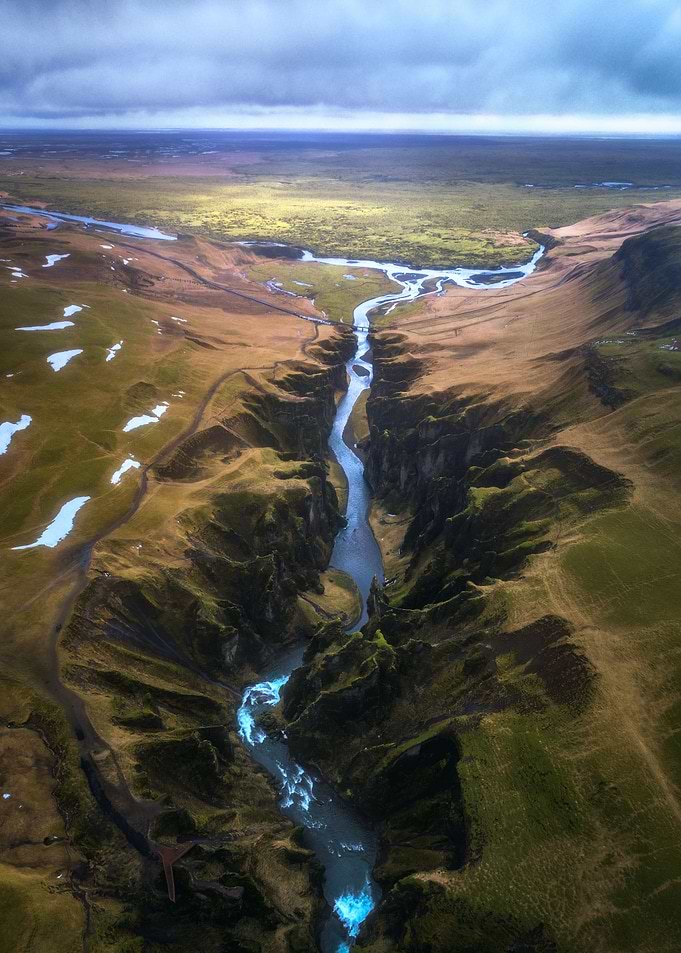 Icelandic Canyon Aerial