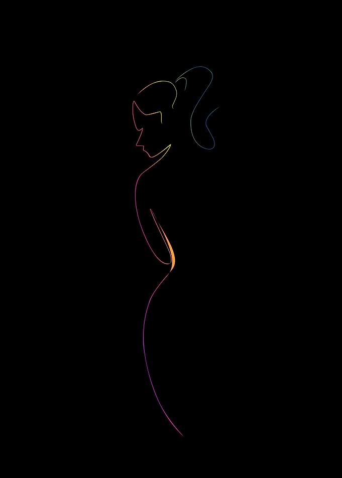 body women line