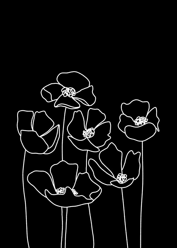 flowers line art