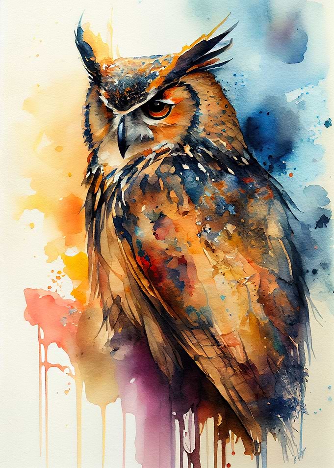Watercolor Owl