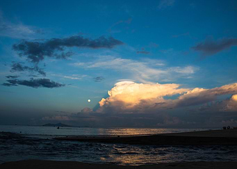 Beach and Moon