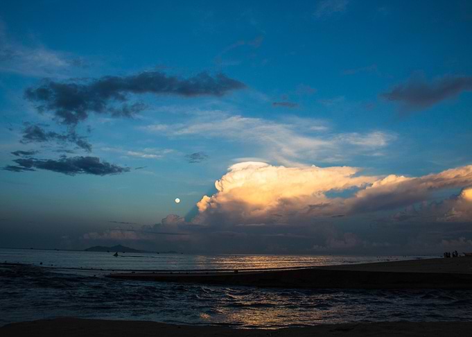 Beach and Moon