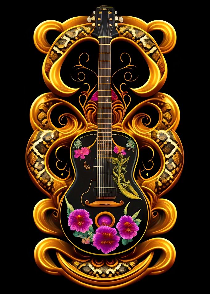guitar design texture