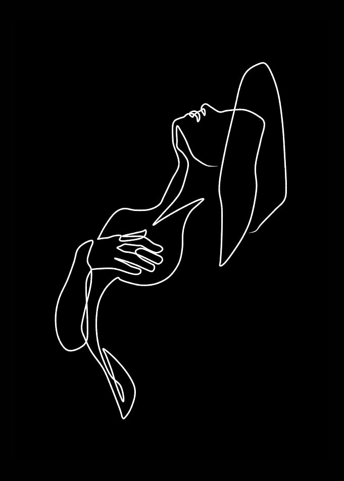 beauty girls line art
