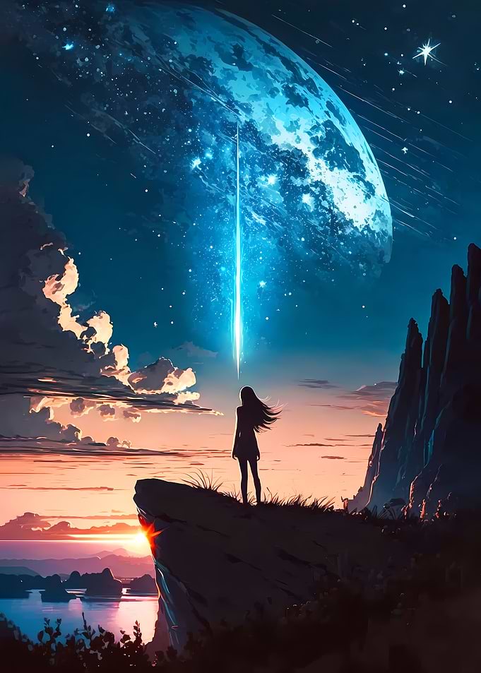 Fantasy Meteor Landscape